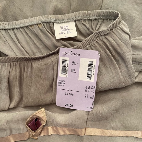 Rare Find❣️ SA2 Vintage 3pc Dress/Slip with Skirt & Top Plus Size 2X Sage Green - Picture 12 of 16